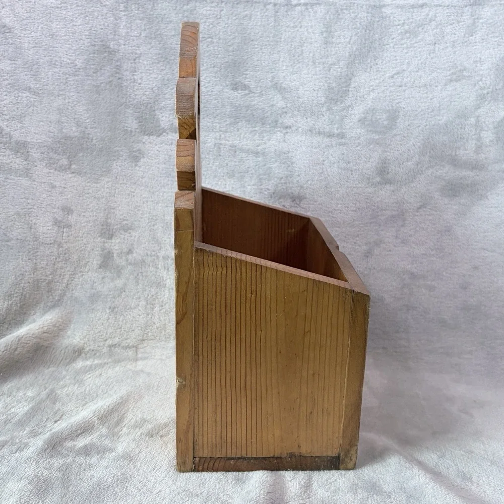 Vintage Rustic Wood Wall‎ Mail Holder Magazine Rack Farmhouse Organizer